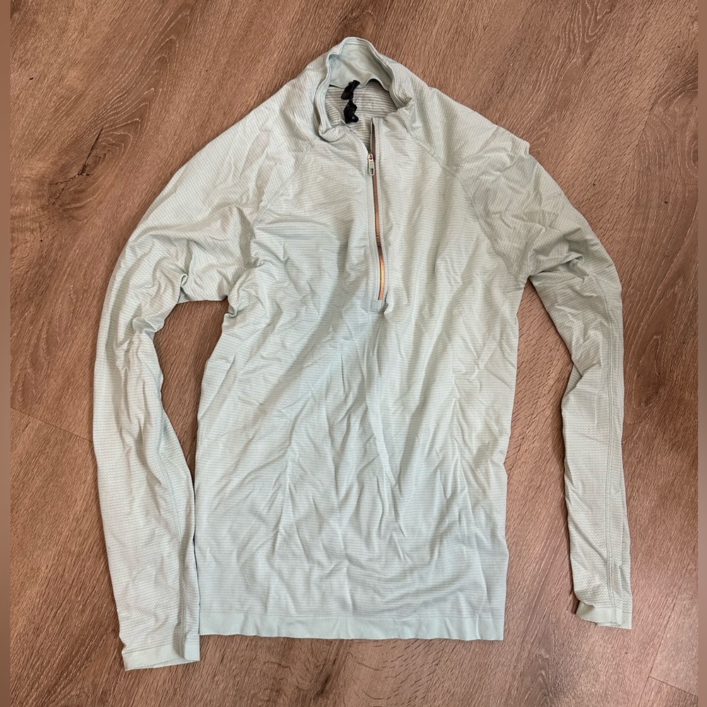 Lululemon Athletica Mint Quarter-Zip Pullover